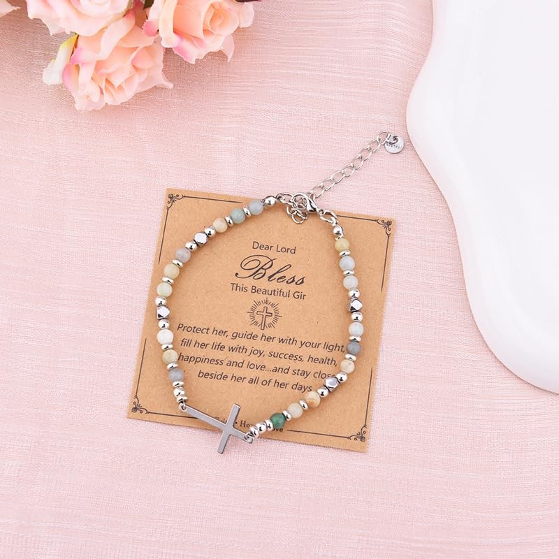 Christian Gifts for Women Bracelet Faith Prayer Religious Catholic Gifts