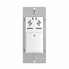 Eaton HDFS3P1-W-L Humidity Sensor and Bath Fan Control Single Pole, White