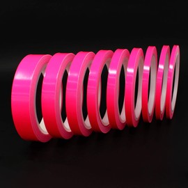 Finest Folia Decorative Shiny Strips for Car, Motorcycle, Boat, Model Making, Silver, Chrome, 10 Metres, neon pink
