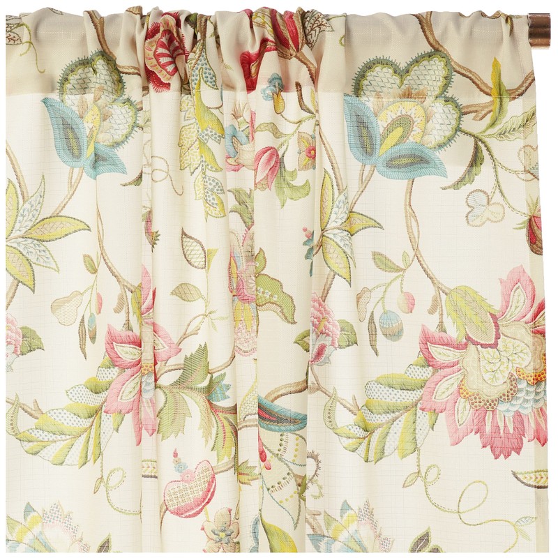 Ellis Curtain Brissac Tailored Panel Pair with Tiebacks, 70 x