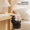 360° Rotating Clamp-On Desk Cup Holder with Adjustable Table Mount