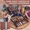 Backgammon Set 2 players, Classic Board Games with Leather Case,