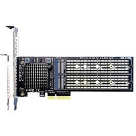 GLOTRENDS Dual M.2 PCIe NVMe X4 Adapter with PCIe Bifurcation Function, Support M.2 PCIe 3.0 SSD Soft RAID Setup in Windows/Mac/Linux (PA20)