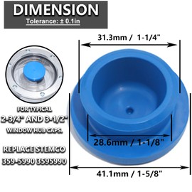 iBroPrat 10pcs Rubber Plugs HUB Cap Seal STEMCO Part #359-5990 for Trailer Axle Blue