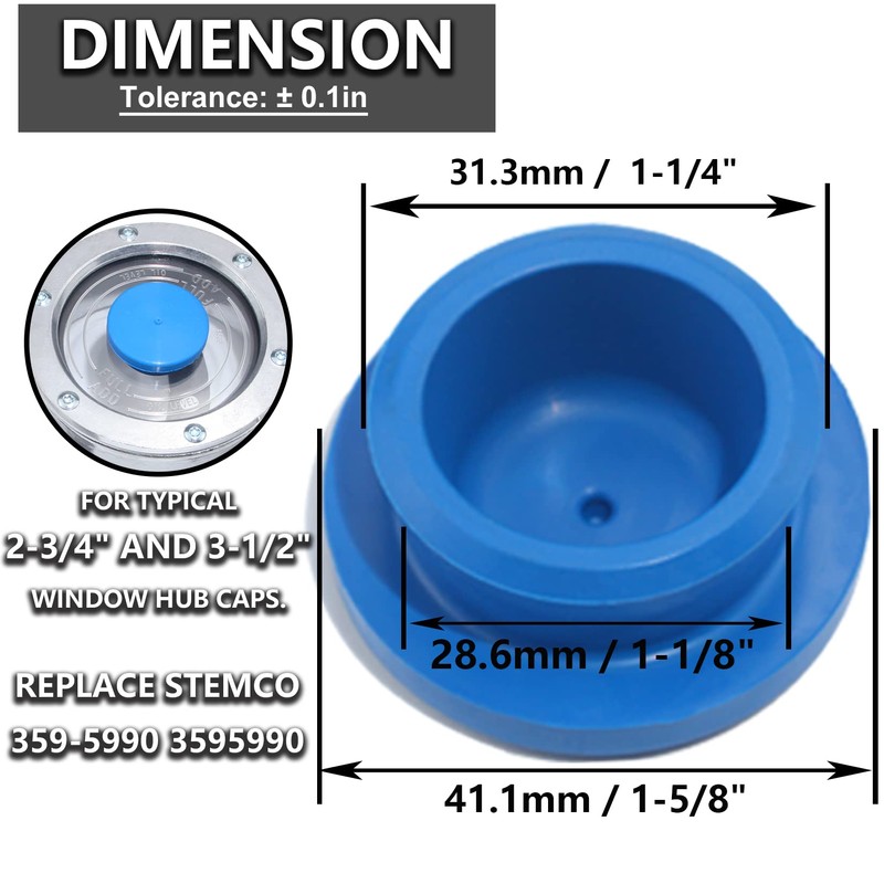 iBroPrat 10pcs Rubber Plugs HUB Cap Seal STEMCO Part #359-5990