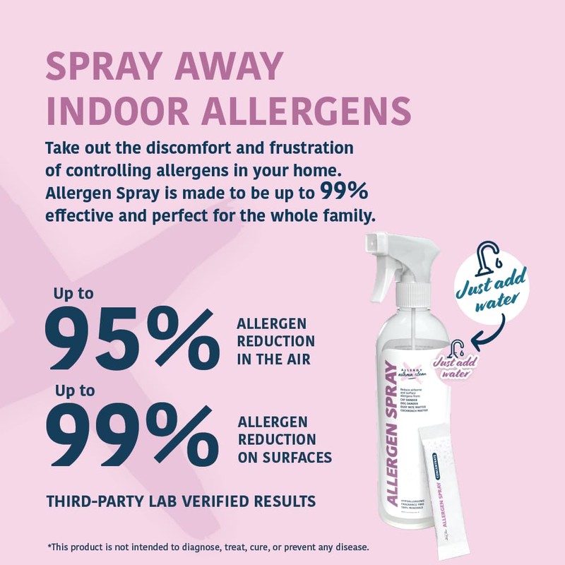Allergy Asthma Clean Allergen Spray, Pets, Dust Allergies & More,