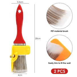 2 Pieces Paint Brushes, Paint Pads for Walls and Ceilings, Paint Cutting Tool, Paint Edging Tool, Drawing Edge Paint Brush, Cutting Paint Brush, Paint Edger, Paint Edging Tool