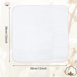 10 Pcs Muslin Face Cloths, 12 x 12 Inch Cotton Muslin Cloths Muslin Pack Facial Towels Reusable Cleansing Cloths Remover for Makeup Removal Facial Face Cleaning(Multicolor Edge)