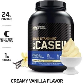 💤 Optimum Nutrition Gold Standard 100% Casein | 4 lbs (1.81 kg) | Sabor Vainilla | Proteína de Digestión Lenta