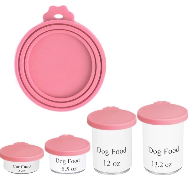 Generic Pink Pet Food Can Covers Silicone Can Lids for