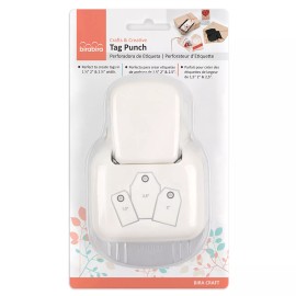 Bira Craft 1.5",2", 2.5" Angled Tag Shape Lever Action Craft Punch for Paper