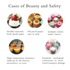 Cupcake Baking Cases 600pcs Muffin Cases Standard Paper Wrappers 6 Styles Baking Cups Cupcake Liners for Christmas Birthday Wedding Party