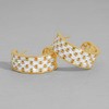 Dremmy Studios Gold Open Hoops Earrings 14K Gold Plated Mesh