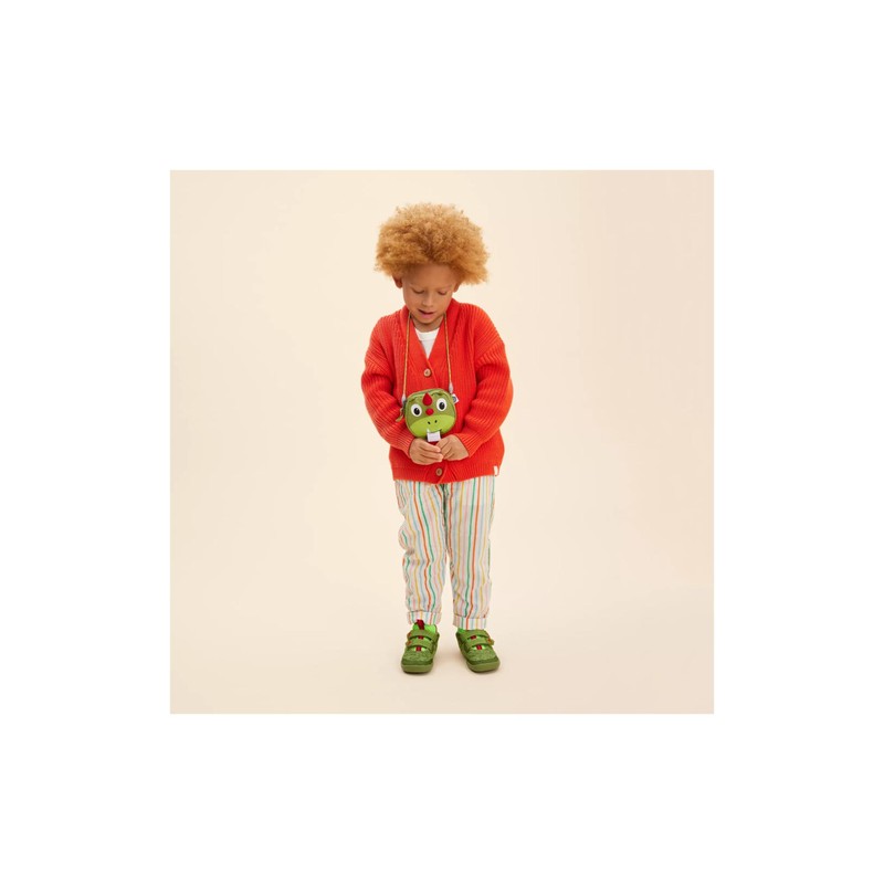 Affenzahn Children's Wallet Neck Pouch for Children, Dragon - Green