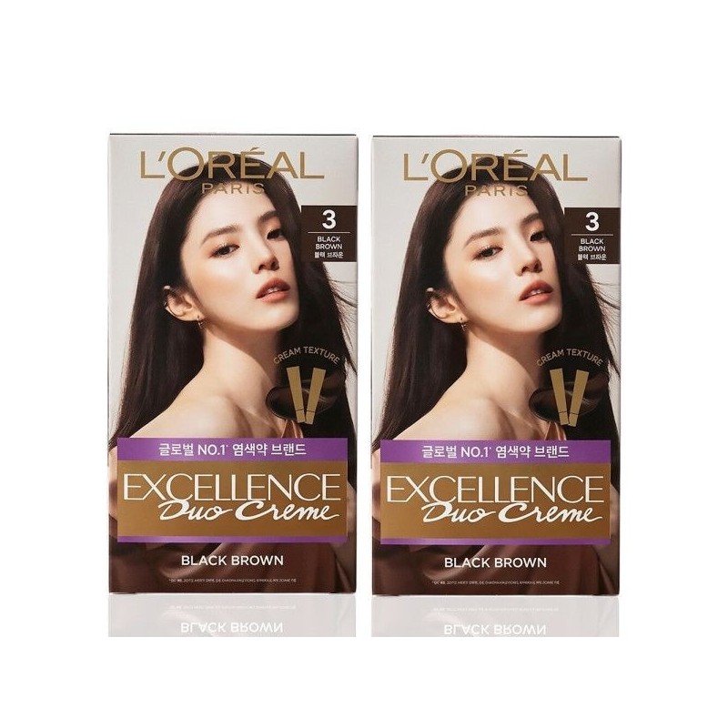 로레알파리 L'Oreal Paris Excellence Duo Cream 3 Black Brown 2