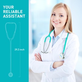 SCIAN Double Head Stethoscope for Nurses, Doctors, Medical Students, Home Use, Classic Stainless Steel Cardiology Stethoscope with Accessories and Carry Bag, Shimmering Green Tube