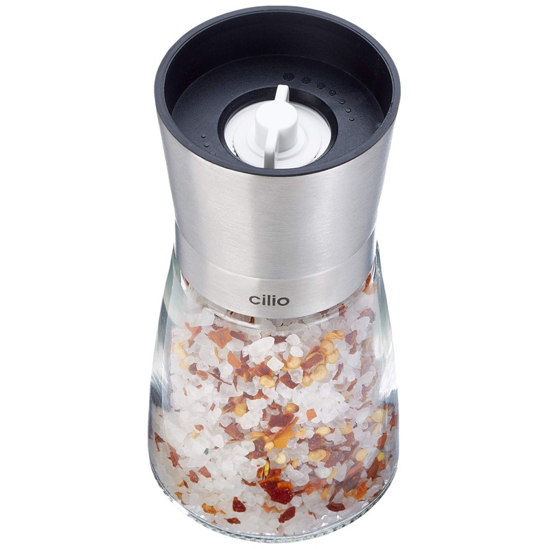 Cilio SM Brindisi Glas/Edelstahl, 14 cm, Silber, 14 x 6.4