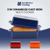 Northriver Casting 2 in 1 Enameled Cast Iron Bread Pan