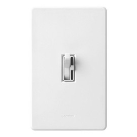Lutron Toggler 1000-Watt 3-Way Incandescent Dimmer Switch, AY-103P-WH, White