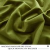 StangH Olive Green Velvet Curtains for Bedroom, Back Tab Light