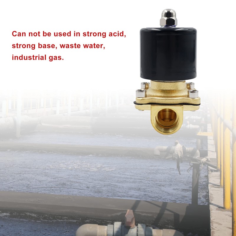 1/2" Electric Solenoid Valve 110V AC Closed for Water Air
