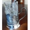 Crystal Granyoniy Tea Glass with Podstakannik, Hot/Cold Beverage Glass with