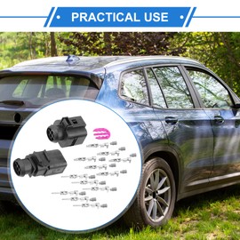 VekAuto 1 Kit Compatible for VW Golf Jetta Passat, No.1J0973713/3B0973813 Plastic Copper Black Connector Plug Clip Kit