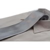 Mens Silver 8cms Plain Neck Tie