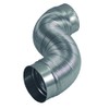 Deflecto Aluminum Duct with Connectors, Semi Ridgid, Flexible , 4"