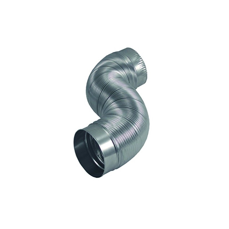 Deflecto Aluminum Duct with Connectors, Semi Ridgid, Flexible , 4"