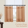 Lino Rosa Short Curtains for Windows Bedroom 2 Panels,Farm House