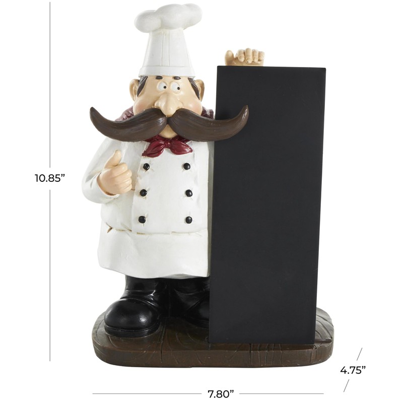 Deco 79 Polystone Chef Decorative Sculpture Home Decor Statue with