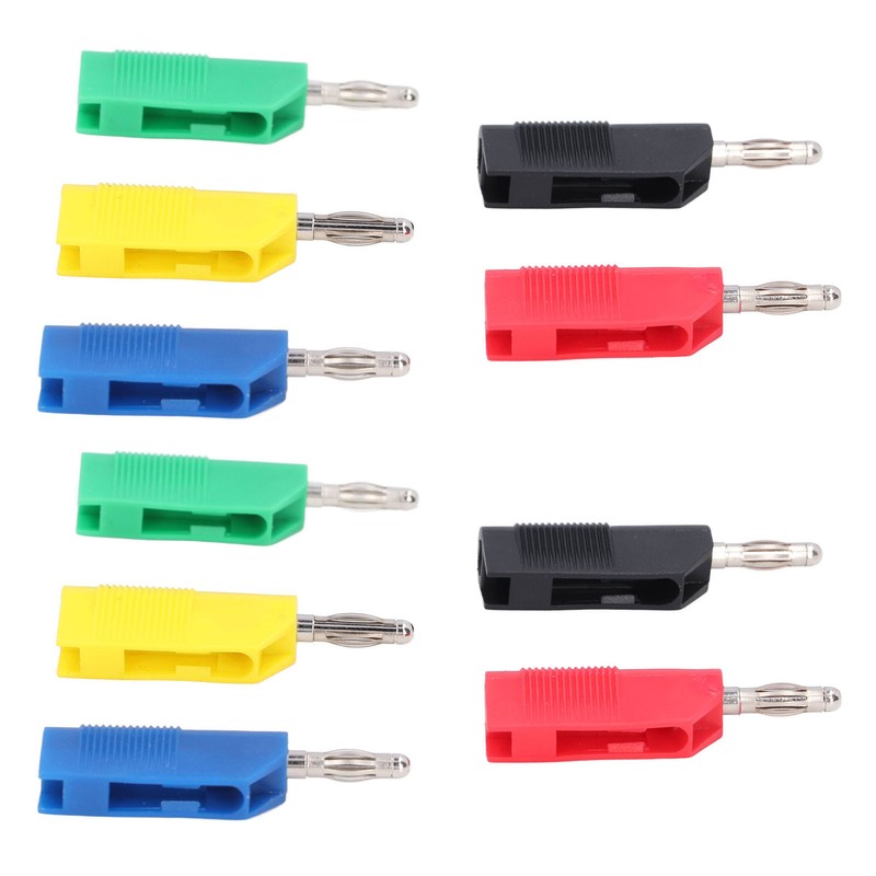 10PCS 4mm Banana Plugs Brass Nickel Plated Connectors Speaker Cable