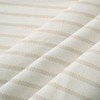 DOSLY IDÉES Farmhouse Linen Shower Curtain,Bowknot,Cotton Blend Fabric,Pleated Beige Stripe,Country