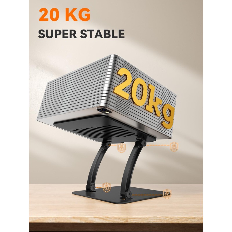 tounee Tablet Holder Stand, Dual Rod Adjustable Aluminum Desktop Stand,