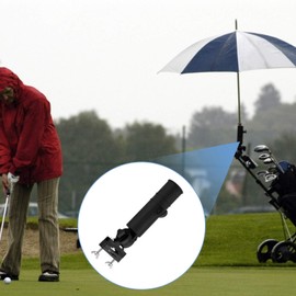 Golf Umbrella Holder, Golf Push Cart Umbrella Holder, Golf Cart Universal Golf Trolley Umbrella Stand with Adjustable Angle for Golf Cart Handles Baby Stroller Fishing Beach Chair Wheelchair
