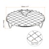 QUARKZMAN Round Cooking Grid 4.7 Inch 304 Stainless Steel Cross