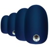Bling Art False Nails Blue Matte Oval Medium Fake Acrylic