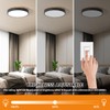Yiisem Dimmable Wood LED Flush Mount Ceiling Light, 5CCT 2700K-6000K