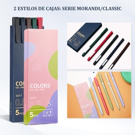 10PCS Plumas de Gel,Plumas de Colores 0.5mm,Boligrafo Punto Fino de Gel Recarga Reemplazable,Pluma de Gel Punto Fino Clip para Bolígrafo,Escritura Fluida Adecuado Secado Rápido para Estudio Oficina