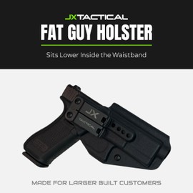 JX Tactical - Original Fat Guy Holster - IWB - Right Hand Draw - Compatible with S&W M&P Shield 3.1" Barrel w/Monoblock - Optic Ready - Black - Made in U.S.A
