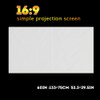 Projector Curtain, Bewinner 60-120 Inch Projection Screen 169 Easy Installation