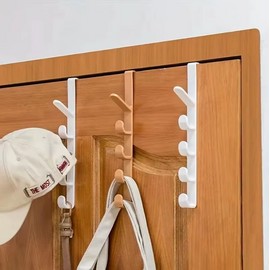 Over the Door Clothes Hanger Rack – 5-Hook Plastic Storage Organizer for Bedroom Bags, Clothes and Accessories