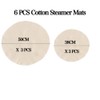 Cotton Steamer Mats,6Pcs Reusable Non-Stick Mesh Steamer Pads - Kitchen