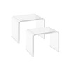 GETCK Acrylic 13.4 Inches Small Kids' Step Toilet Stool Set