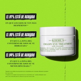 Kiehl’s Avocado Eye Treatment - Crema Contorno para Ojos Hidratante, Reduce Bolsas e Ilumina la Mirada. Con Aceite de Aguacate, Manteca de Karité, Bet