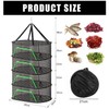 gexuamz Drying Net for Herbs, 4-Layer Herb Dryer Hanging with