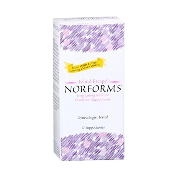 Norforms: Island Escape, Long Lasting Feminine Deodorant - 12 Suppositories