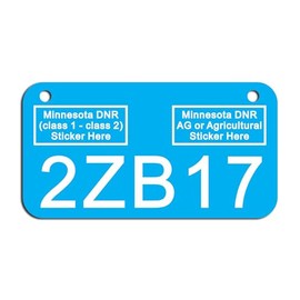 Minnesota Engraved ATV/UTV License Plate (Blue)