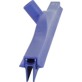 Vikan 77148 Rubber Polypropylene Frame Double Blade Squeegee, 24", Purple